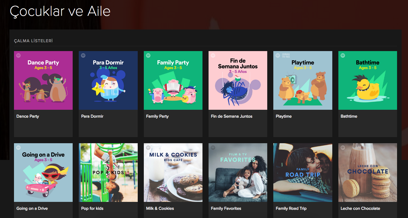 Spotify cocuk ve aile