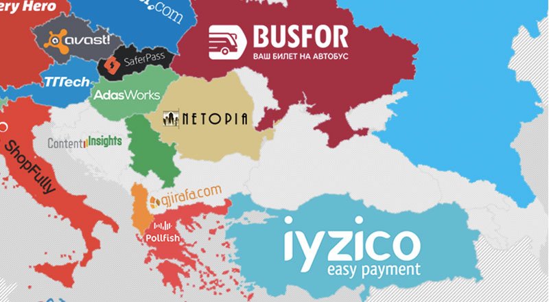 Avrupa'da ülkelere göre en çok yatırım alan girişimler haritası