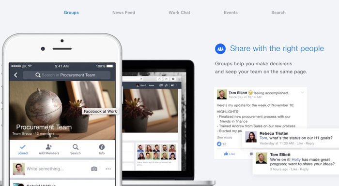 Slack rakibi Facebook at Work, 10 Ekim'de tanıtılacak