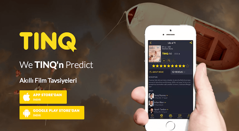 Seyir tarzınıza uygun film tavsiyeleri yapan TINQ, günlük 26 bin aktif kullanıcıya ulaştı