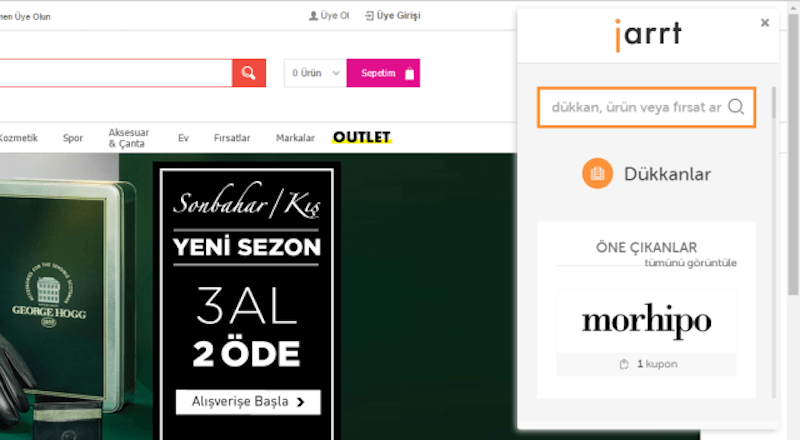 Jarrt: E-ticaret için Chrome'da çalışan yerli alışveriş asistanı