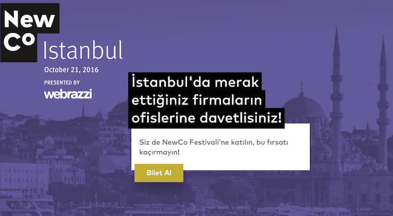 Yeni nesil girişimcilik festivali NewCo İstanbul'a sayılı günler kaldı [21 Ekim]