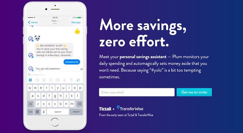 Para biriktiren Facebook chatbotu Plum, 500 bin dolar tohum yatırımı aldı