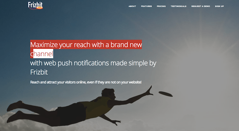 Frizbit: 'Web push' bildirimi gönderme odaklı pazarlama otomasyonu aracı [indirim kodu]