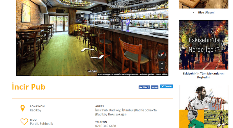 700 mekan listeleyen Nerdeicek.com, 360 derece mekan görüntüleme özelliğini duyurdu