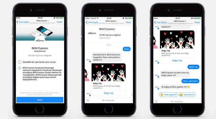 Facebook Messenger üzerinden BKM Express ile bağış yapmak artık mümkün