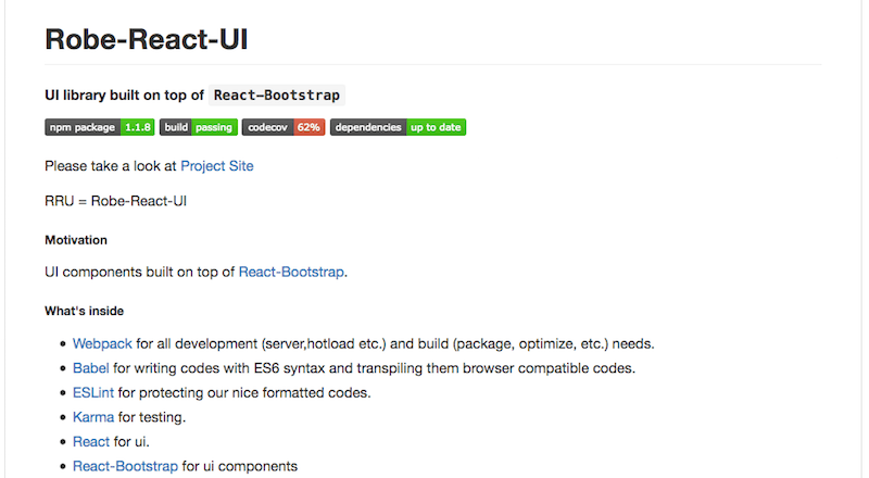 React ile geliştirilen Robe React UI, çok sayıda UI bileşeni içeriyor [Yerli GitHub]