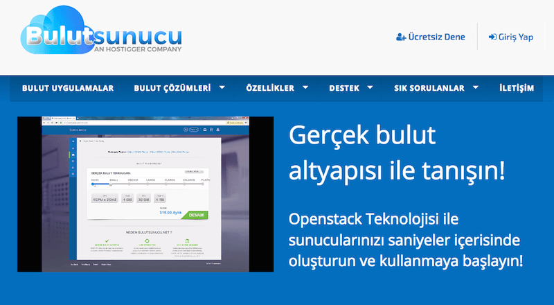 BulutSunucu ile 15 saniyede sunucu satın alıp ayağa kaldırabilirsiniz