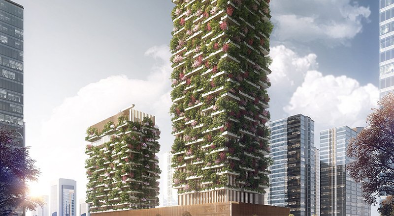 Çin'in ilk dikey ormanı Nankin şehrinde yükseliyor