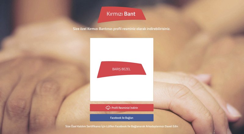 Kanser farkındalığı için kurdele yerine kırmızı bant