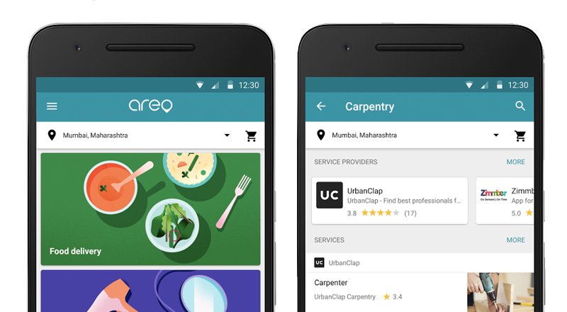 Areo: Google yemek siparişi ve hizmet çağırma dikeyine adım atıyor