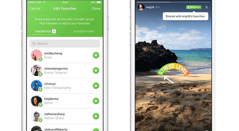Instagram'ın sınırlı kişiyle teste başladığı içerik paylaşım özelliği: Favorites