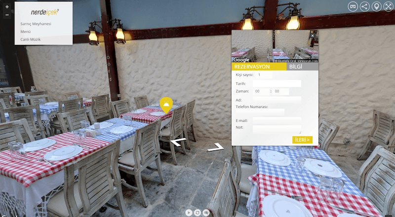 Nerde İçek, sanal mekan turlarıyla rezervasyon alıp bilet satmaya başladı