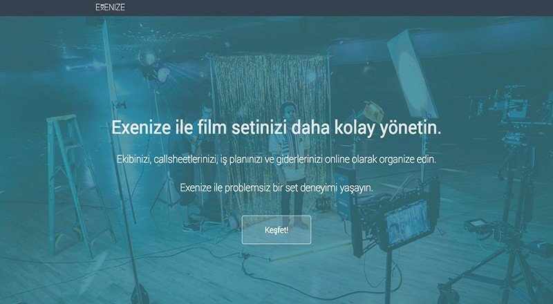 Yerli girişim Exenize, film setlerindeki karmaşayı ortadan kaldırmayı hedefliyor