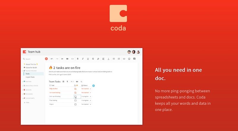 Coda: Dokümanların Minecraft'ı olmaya aday