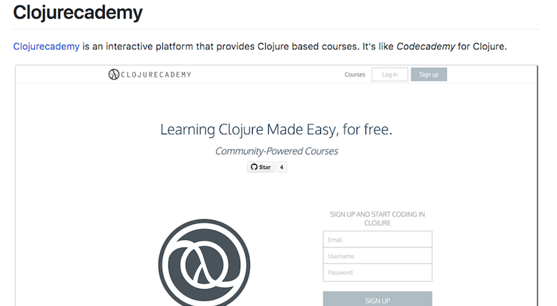 Clojurecademy: Clojure ile interaktif programlama eğitimi veren platform [Yerli GitHub]
