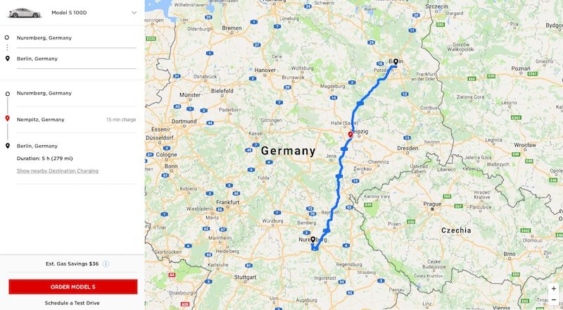 Tesla elektrikli araçlarıyla yapılan tasarrufu göstermek için araç navigasyon sistemini webe taşıdı