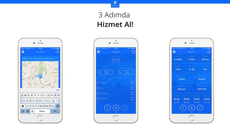 Kişiye özel personel servisi uygulaması: Ring Servis
