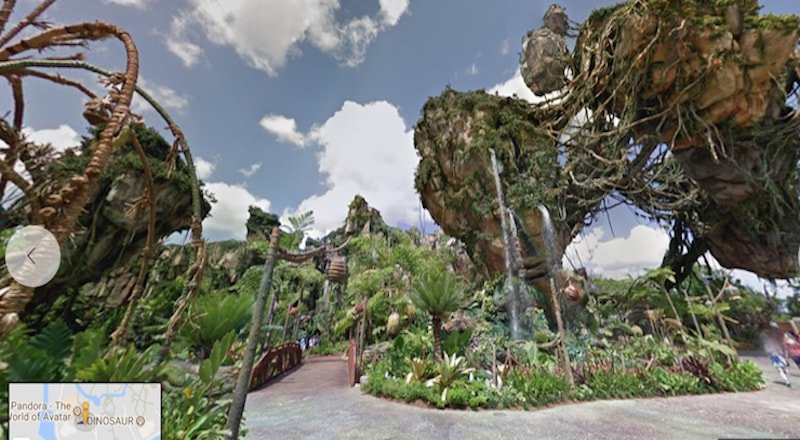 Disney Parklar, Google Maps'ten detaylı ziyaret edilebilecek