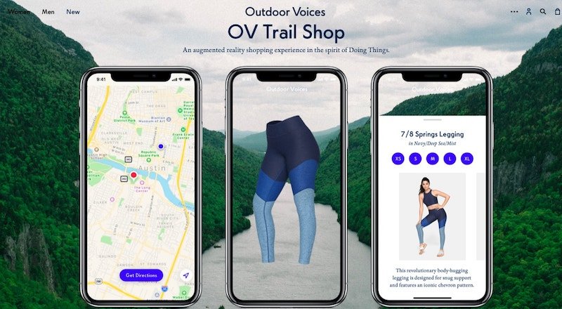 İnsanları evlerinden çıkarıp, özel kıyafetlerle ödüllendiren AR destekli sanal mağaza: Outdoor Voices