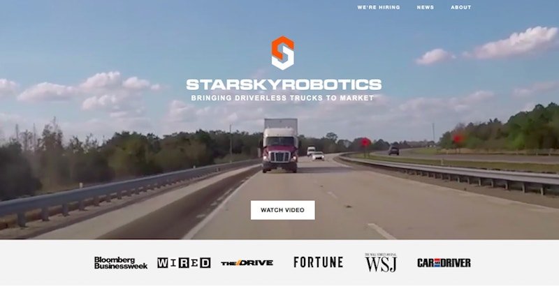 16,5 milyon dolar yatırım alan Starsky Robotics, otonom kamyon üreticilerine meydan okuyor