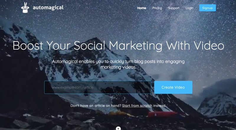 İçerikleriniz için video oluşturan yeni platform: Automagical