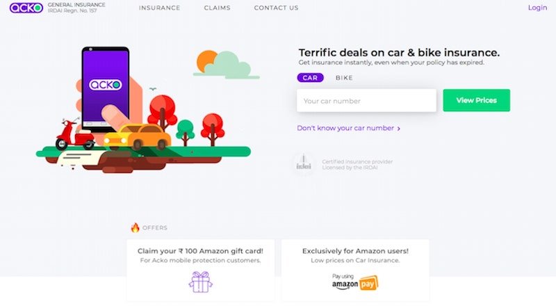 Amazon, Hindistan merkezli sigorta şirketi Acko'nun 12 milyon dolarlık yatırımında yer aldı