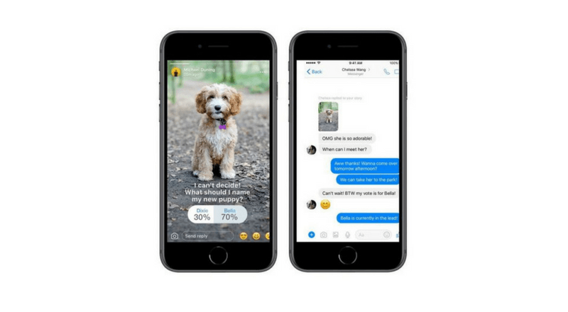 Facebook'tan sonra Messenger Hikayeler'e de anket çıkartması geldi