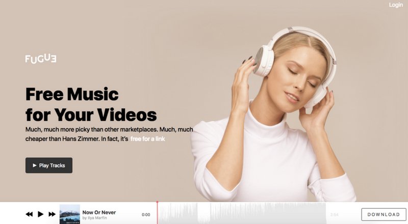 Videolarınız için ücretsiz müzik sağlayan platform: Fugue