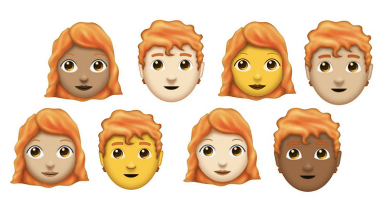 Unicode Emoji 11.0 ile kızıl saçlı emojiler bu hafta yayınlanacak