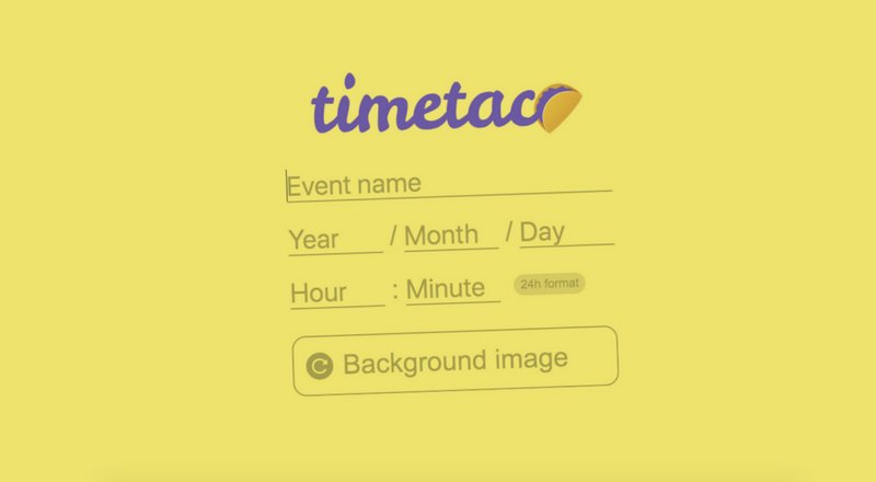 Geri sayımlar için online platform: Timetaco