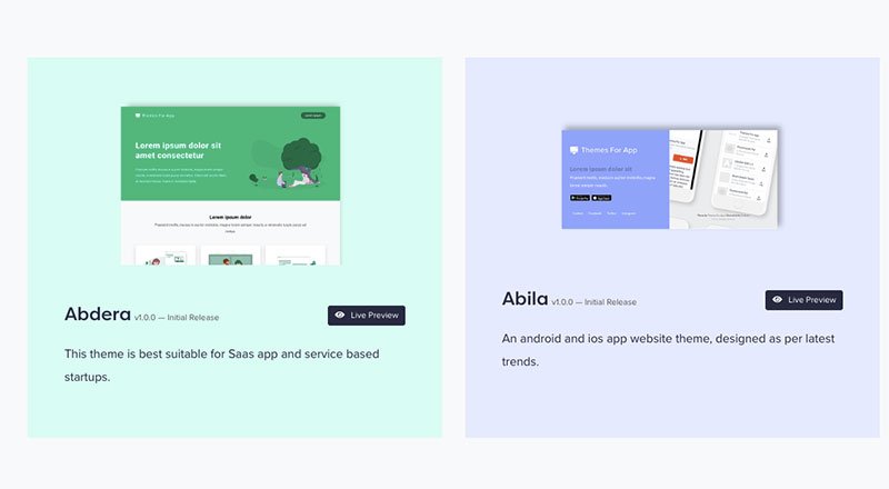 Themes For App, her ay 4 yeni ücretsiz tema sunuyor