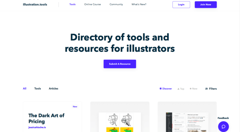 İllüstratörler için kaynak niteliğinde platform: Illustration Tools