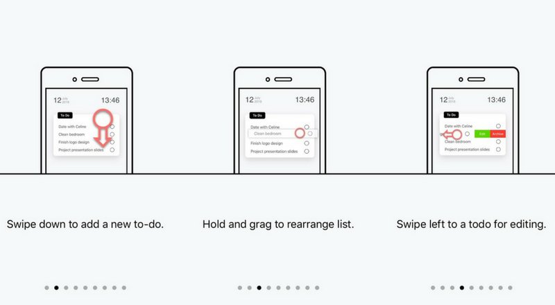 Yapılacaklar listesi için basit tasarımlı iOS uygulaması: Listify