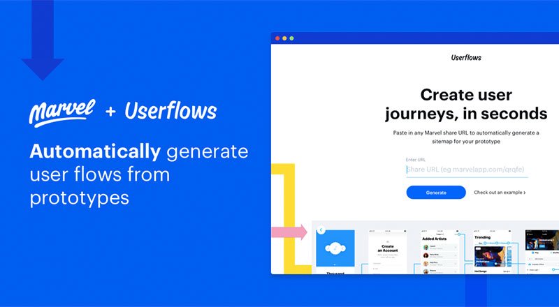 Marvel'den kullanıcı akışı oluşturmanıza yardımcı araç: Userflows