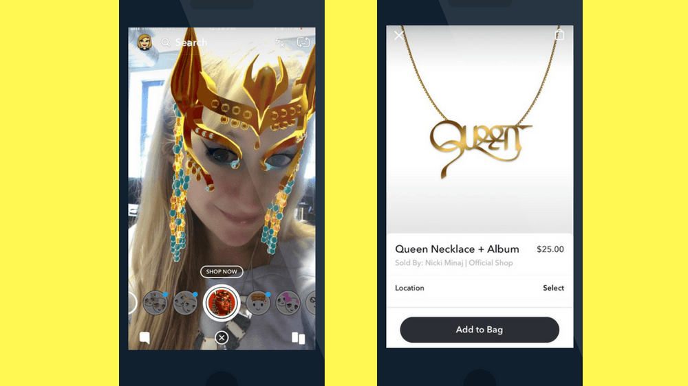 Snapchat alışverişe yönlendiren AR filtrelerini içerik üreticilerle buluşturuyor