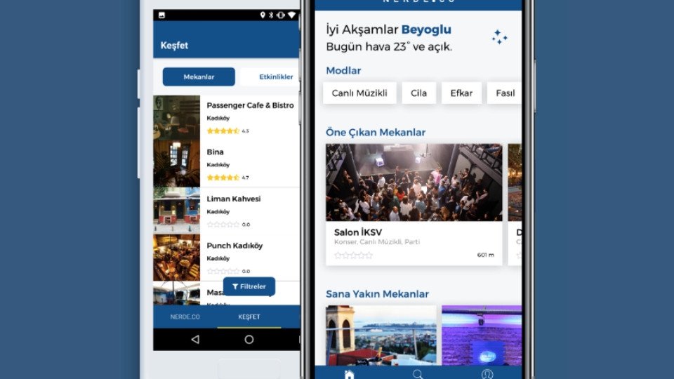 Mekan ve etkinlik keşif platformu nerde.co'nun mobil uygulaması yayına alındı