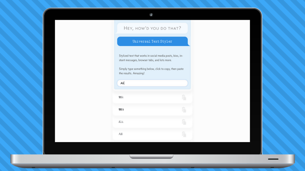 Bu fontun burada ne işi var? sorusunun arkasındaki uygulama: Beautifuldingbats