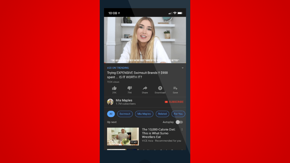 YouTube öneriler özelliği için yeni öneri butonlarını test ediyor