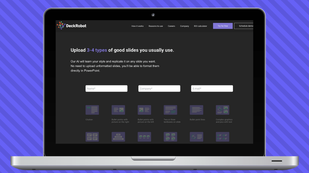 Deckrobot: Sunumlar için yapay zeka destekli tasarım aracı