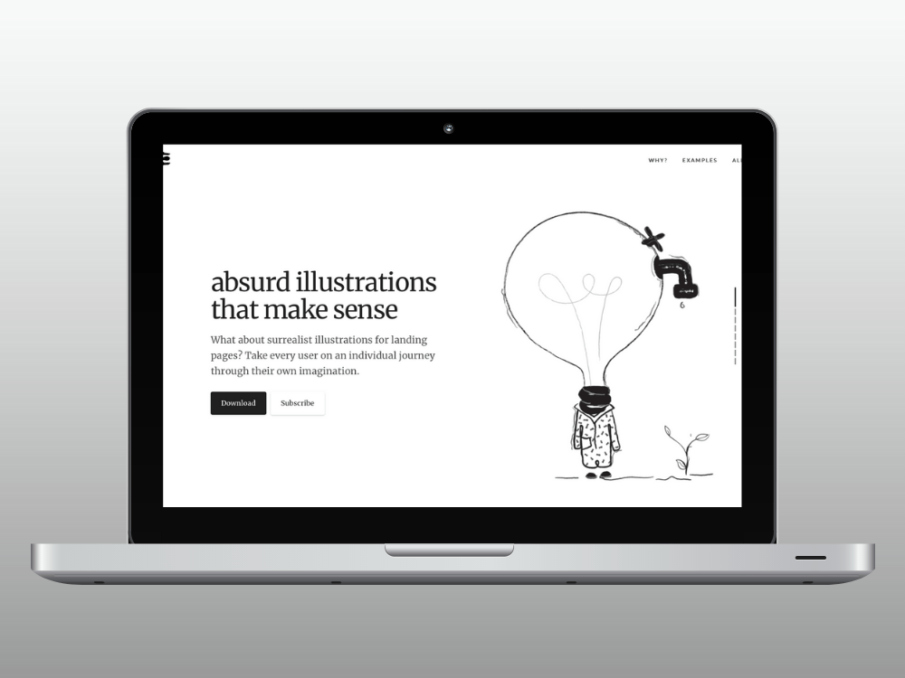 Absurt Design projeleriniz için ücretsiz ve sıra dışı illüstrasyonlar sunuyor