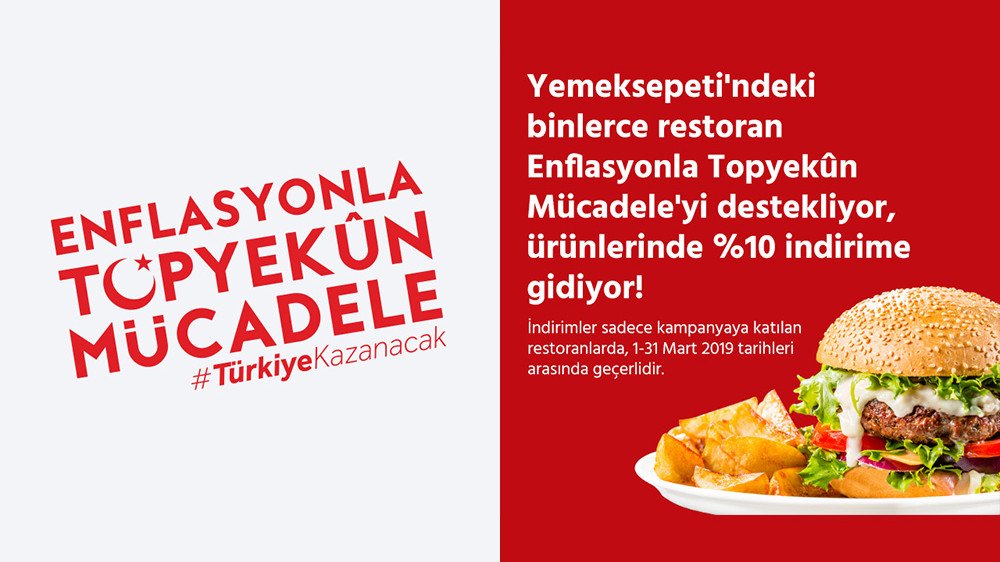Yemeksepeti'nden Enflasyonla Topyekün Mücadele Programı'na destek!