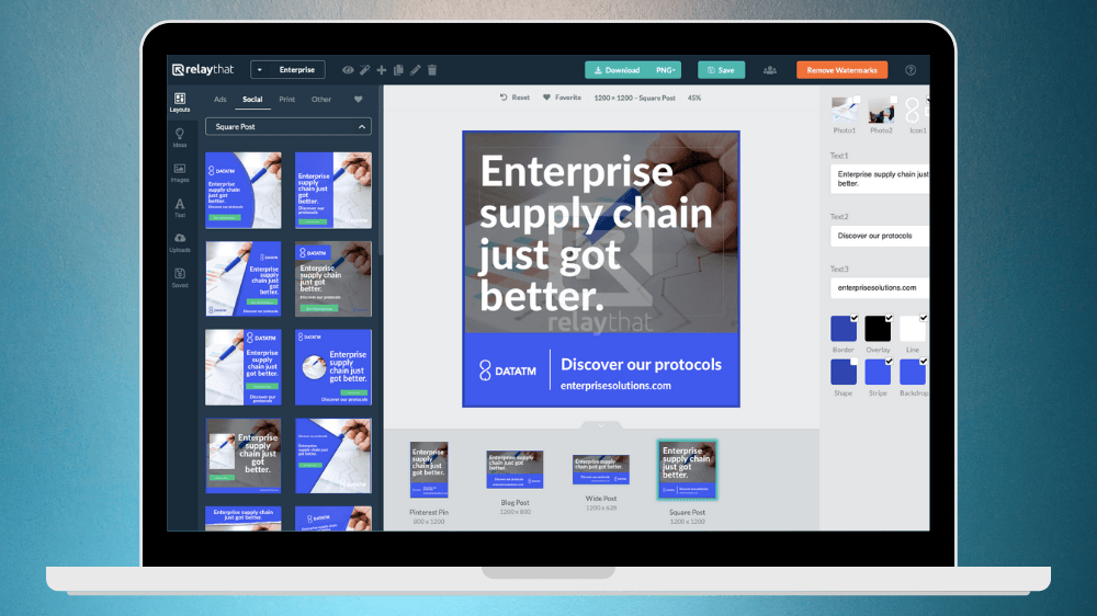 RelayThat: Kurumsal kimlik odağında tasarım aracı