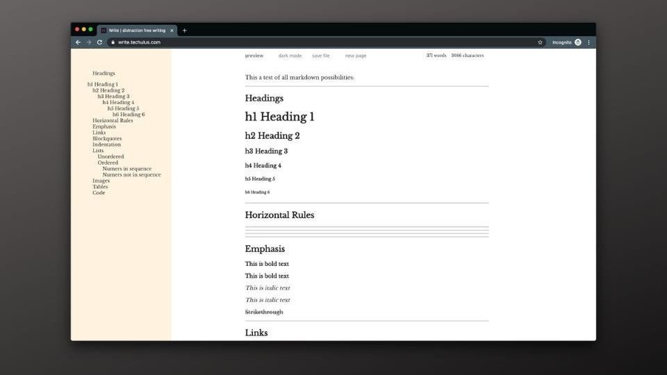 Reklamsız ve sade online yazı aracı: Write