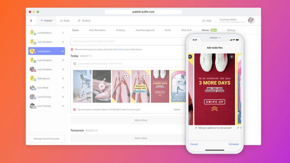 Buffer artık Instagram Hikayeleri de planlamanızı sağlıyor