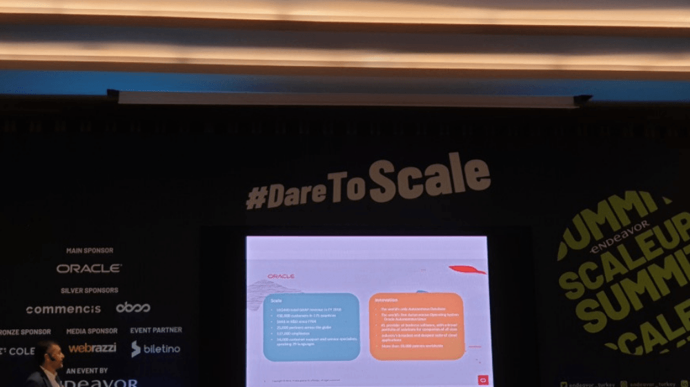 İlker Koçer, Oracle For Startups programını ScaleUp Summit sahnesinde anlattı