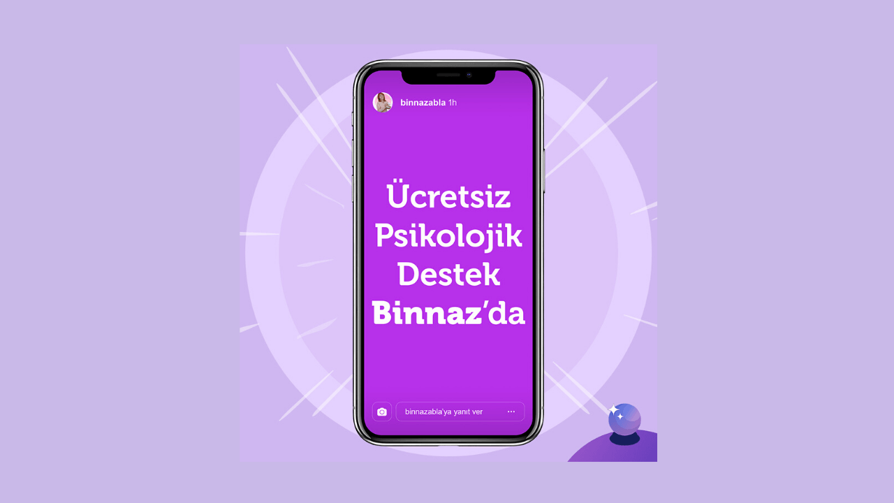 20 milyon kullanıcıya sahip Binnaz'dan psikolojik destek hizmeti