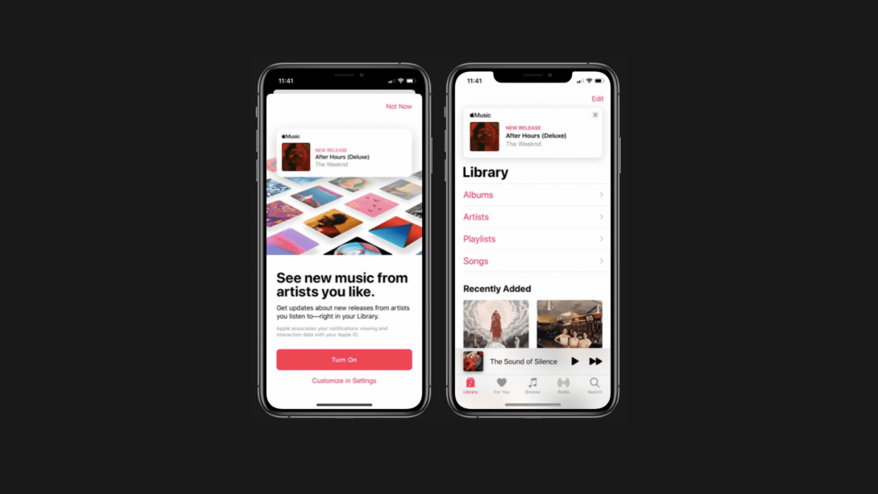 Apple Music, yeni şarkı yayınlandığında kullanıcıya bildirim gönderecek