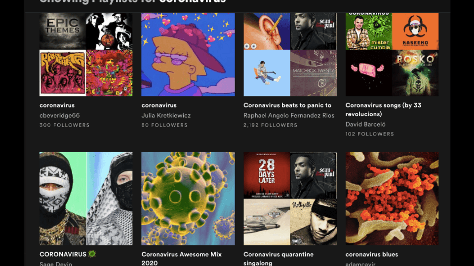 Corona virüs salgını Spotify çalma listelerine de etki etti