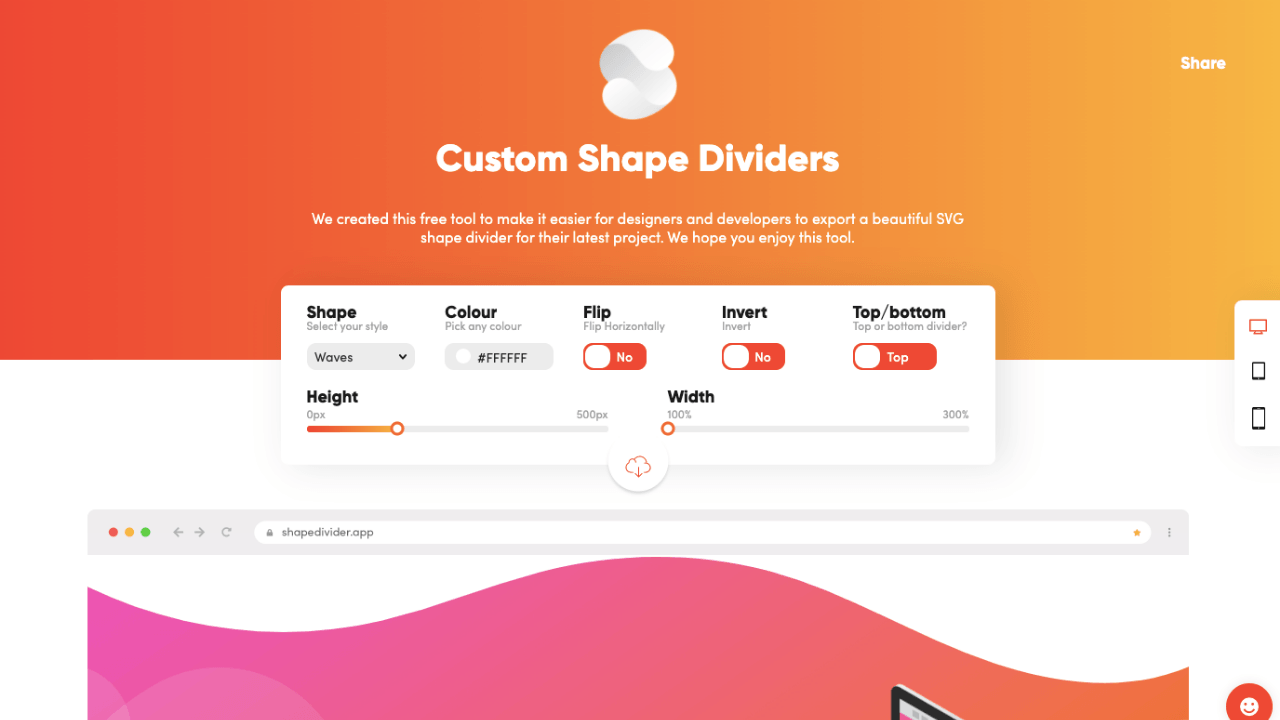 Shapedivider: Şekil odaklı ücretsiz tasarım aracı
